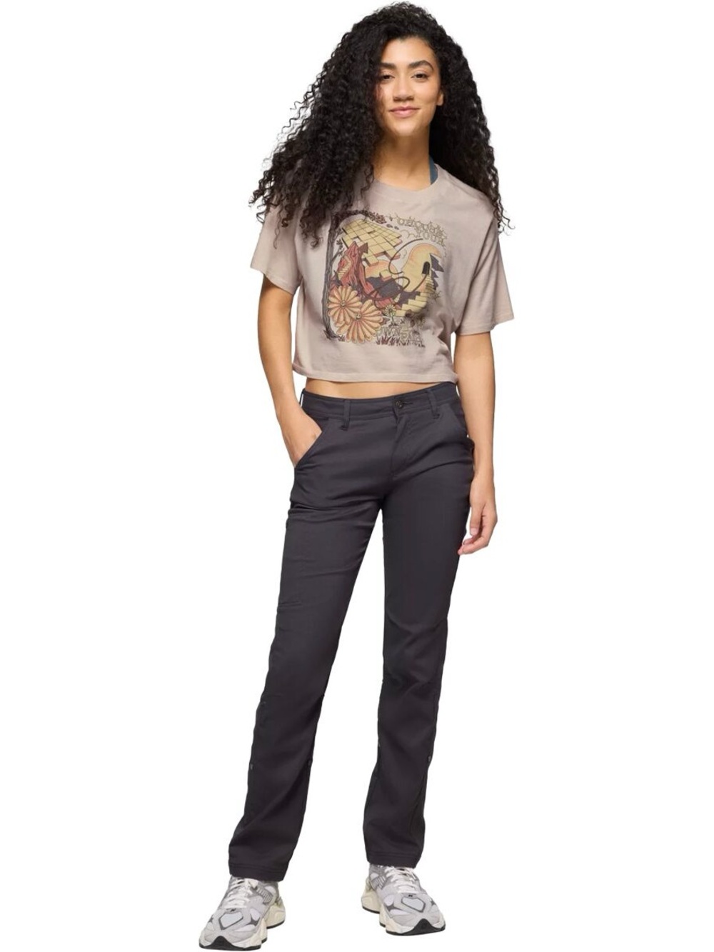 Prana Women’s Straight-Leg Hiking Pants in Charcoal Gray